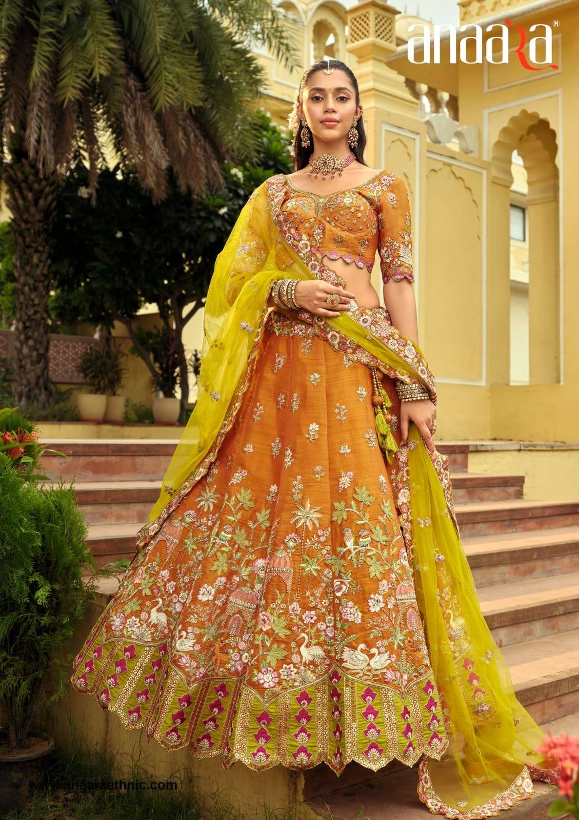 ANAARA READYMADE LEHENGA(E-31 TO E-40) By Tathastu Bridal Wear Collection Beautiful Stylish Colorful Fancy Party Wear & Occasional Wear Banarasi Silk Lehengas At Wholesale Price
